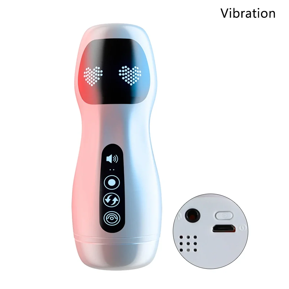 Real Automatic Male Masturbation Cup Sucking Pocket Pussy Silicone Vagina Sex Toys For Men Adult Blowjob Vibrator Masturbator