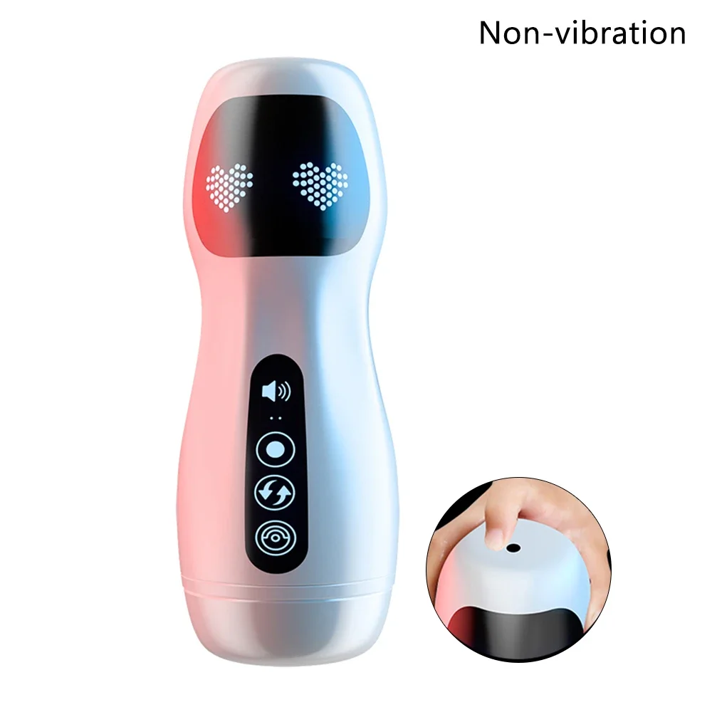 Real Automatic Male Masturbation Cup Sucking Pocket Pussy Silicone Vagina Sex Toys For Men Adult Blowjob Vibrator Masturbator