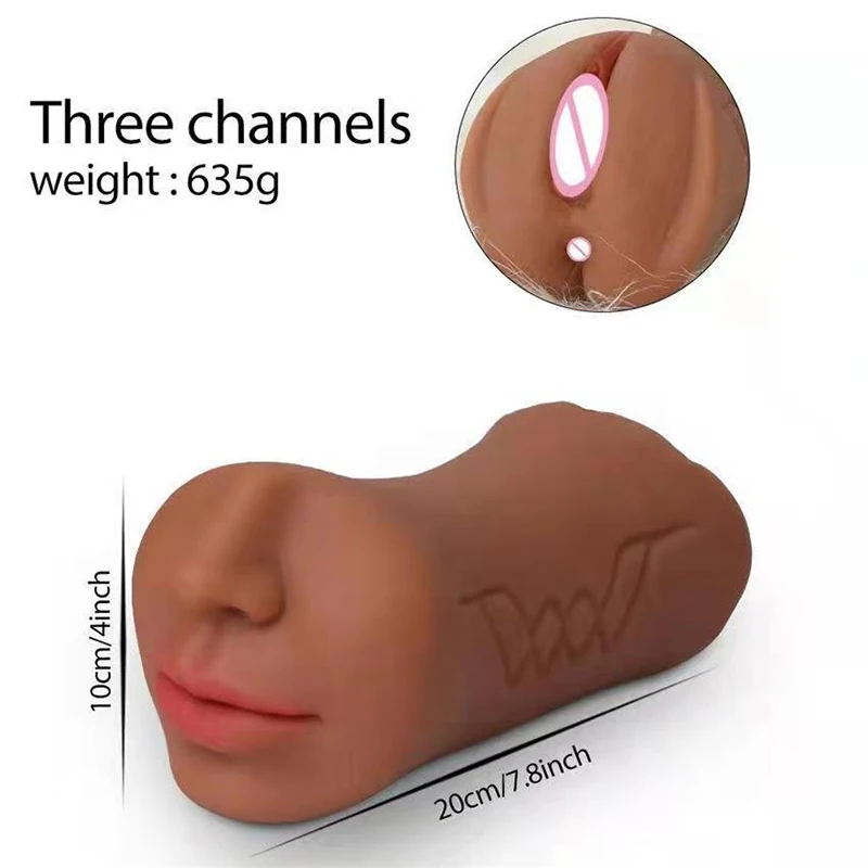 Oral Sex Vaginal Anus Male Masturbator 3 in 1 Realistic Deep Throat Masturbation Silicone Doll Sex Products Adult Toys for Men