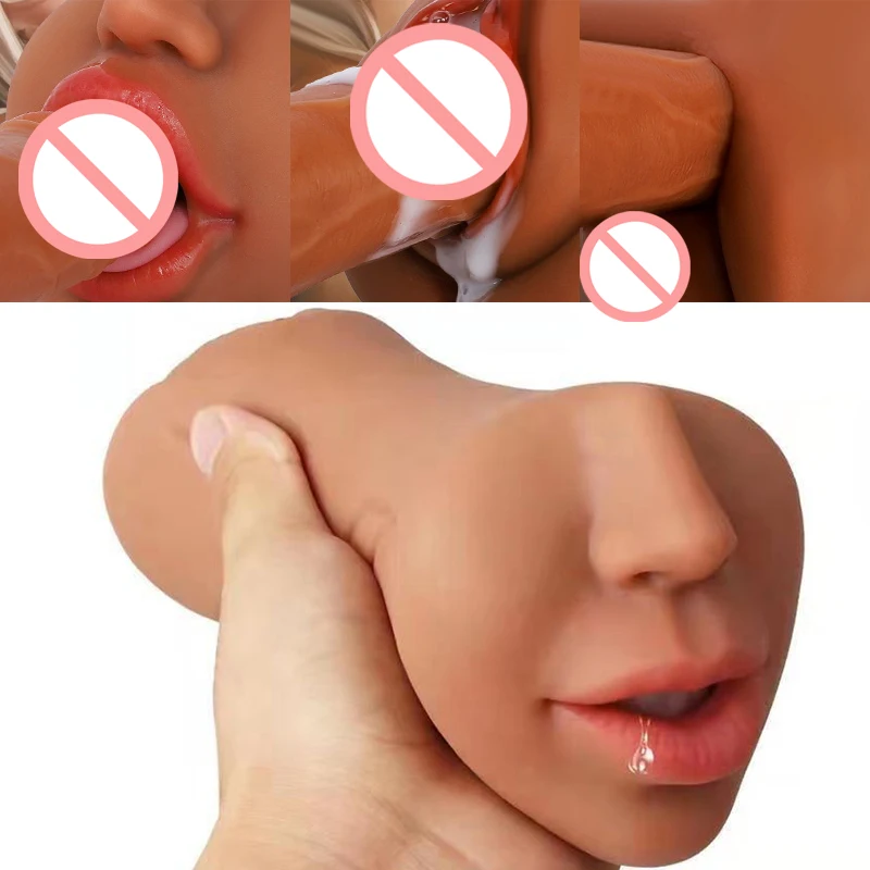 Oral Sex Vaginal Anus Male Masturbator 3 in 1 Realistic Deep Throat Masturbation Silicone Doll Sex Products Adult Toys for Men