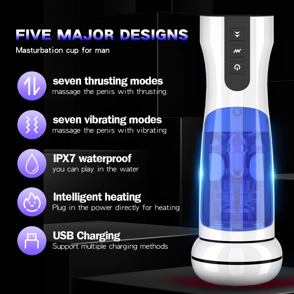 Male Automatic Telescopic insertion Heating Vibration Fake Vagine Masturbator Men's Masturbations Cup Sex Toys Men Adult Goods Male Automatic Telescopic insertion Heating Vibration Fake Vagine Masturbator Men's Masturbations Cup Sex Toys Men Adult Goods