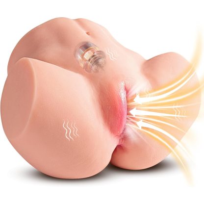 10LB Realistic Silicone Pocket Pussy - Sucking Vibrating Motor, Automatic Flesh Sex Doll Butt with Skin Texture, Lifelike Vaginal Channel, Sensory Stimulation and Ultimate Pleasure Experience for Men - Image 3