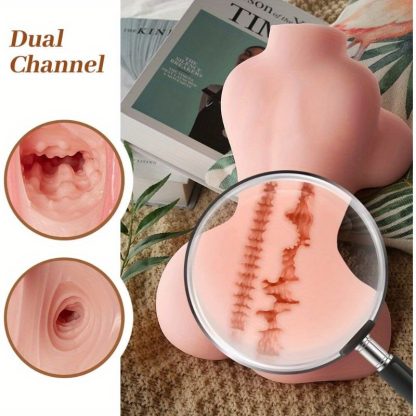 Realistic Male Adult Sex Doll with Dual Channel Texture: 18cmu002F7.09in Height, 11cmu002F4.33in Width, 550gu002F1.21lb Weight, TPR Material, Easy to Clean, No Battery Required - Image 2
