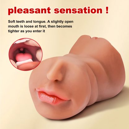 1 Piece Realistic Three-in-One Pocket Pussy Male Masturbator - Ultra-Realistic Texture, Deep Throat Oral, Tight Anal Sex, and Lifelike Vagina Experience - Adult Sex Toy for Men - Image 6