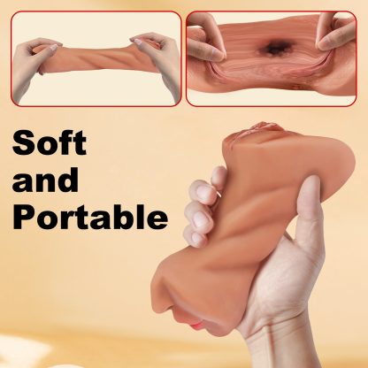 1 Piece Realistic Three-in-One Pocket Pussy Male Masturbator - Ultra-Realistic Texture, Deep Throat Oral, Tight Anal Sex, and Lifelike Vagina Experience - Adult Sex Toy for Men - Image 5