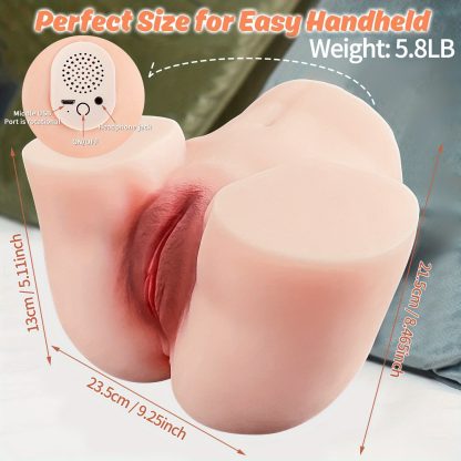 5.8LB automatic male masturbation doll, male sex toy, electric massager sex doll, 12 vibration mode male masturbation device, 3D realistic soft butt vagina anus, masturbation fast instrument - Image 5