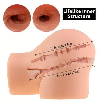 20lb Male Masturbator with Vagina and Anal Sex Doll Pocket Pussy Ass Lifelike Masturbators Bubble Butt Stroker Sex Toys for Men Masturbation Realistic Sex Dolls Adult Toys Men's Sex Orgasm - Image 7
