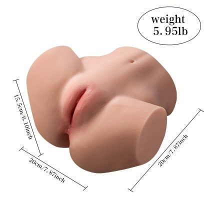 5.95LB Realistic Male Masturbator Sex Doll - 2 Hole Pocket Pussy with Virgin Tight Entrance, Strong Suction Channel, and Lifelike Texture for Enhanced Pleasure - Kingdemer Adult Sex Toy for Men Masturbation, 7.87*7.87*6.10inch - Image 4