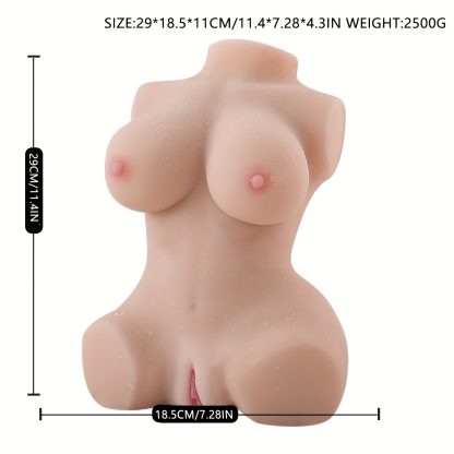 1pc 5.5lb Realistic Male Masturbator Sex Doll Torso - Pocket Pussy Love Doll for Men with Big Boobs, Vagina, Anus, and Ribs - Life-Like Sex Toys for Men Masturbation with Realistic Feel and Detail - Image 4