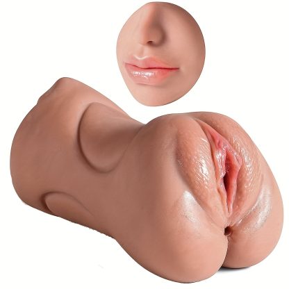 1pc Realistic Male Vagina Masturbator - 3-in-1 Oral Sex Simulator with Pocket Pussy, Fleshlike Texture, and Portable Design - Ideal for Adult Sex Toys and Male Strokers Enthusiasts - Image 3