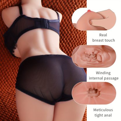 20lb Sex Doll for Men Male Masturbator, 3 in 1 Scaled-Down Female Torso Realistic Pocket Pussy with Big Boobs Tight Vaginal & Anal, Life-Sized 3D Love Doll Adult Sex Toy for Men Masturbation Orgasm - Image 5