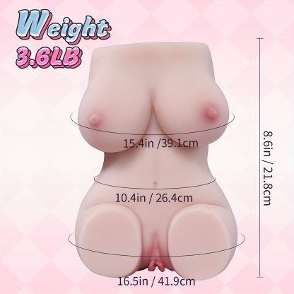 4LB Goyha Vibrating Love Doll - 10 Vibration Modes, Realistic Perky Boobs, Plump Labia, Automatic Pocket Pussy Ass Stroker for Men Masturbation - Adult Sex Toy with Lifelike Texture and Soft Skin - Image 4