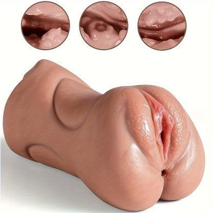 1pc Realistic Male Vagina Masturbator - 3-in-1 Oral Sex Simulator with Pocket Pussy, Fleshlike Texture, and Portable Design - Ideal for Adult Sex Toys and Male Strokers Enthusiasts - Image 7