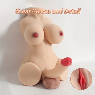 1pc 8.8 Lb Realistic Pocket Sex Doll - Male Masturbator with Dildo, Textured Vagina and Anus, Soft Skin, Lifelike Companion for Adult Fun - Discreet Adult Supplies