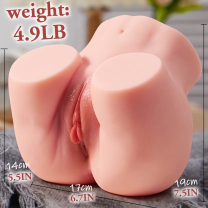 4.9LB Pussy Ass Masturbator with Plump Butt, Portable Pocket Pussy Male Masturbator with 2 Holes for Men Masturbation, Adult Toys Sex Doll with Vagina Anal Male Sex Toy for Man Orgasm - Image 5