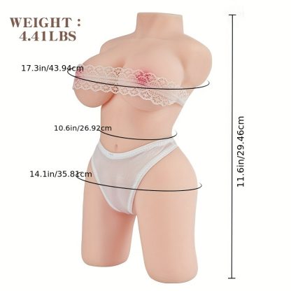 Goyha 3.8LB Male Masturbation Sex Doll- Pocket Pussy Silicone Doll With Sex Torso Big Breasts, Tight Vaginal Anal Texture Male Stroker Torso Hands Free Male Masturbator, Adult Sex Toys For Men - Image 4