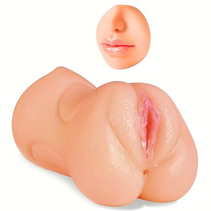 1pc Realistic Male Vagina Masturbator - 3-in-1 Oral Sex Simulator with Pocket Pussy, Fleshlike Texture, and Portable Design - Ideal for Adult Sex Toys and Male Strokers Enthusiasts - Image 5