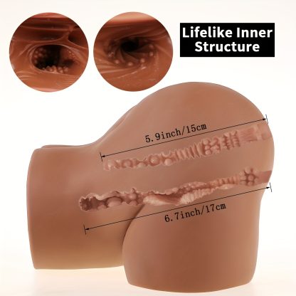 20lb Male Masturbator with Vagina and Anal Sex Doll Pocket Pussy Ass Lifelike Masturbators Bubble Butt Stroker Sex Toys for Men Masturbation Realistic Sex Dolls Adult Toys Men's Sex Orgasm - Image 5