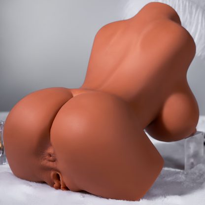 7.7LB Sex Doll Male Masturbator, 3 in 1 Lifelike Pocket Pussy Masturbator Toy for Adult Men Masturbation, Brown Big Boobs with Realistic Vagina Anal, Love Doll with Built-in Torso for Male Sex Toys