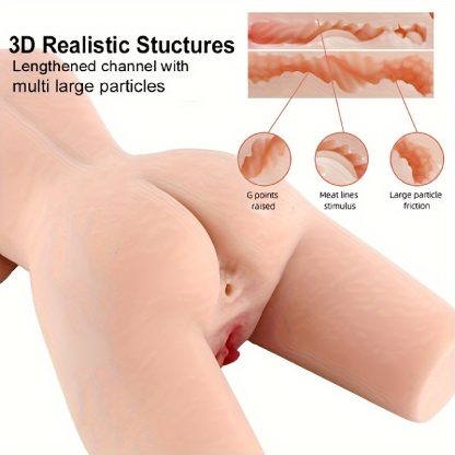 6.6lb Realistic Life-Size Sex Doll Torso - Sex Dolls for Men with Pocket Pussy, Breasts, Butt, Vaginal, Anal, and Oral Functions - Male Masturbator with Realistic Skin and Soft Touch - Image 5