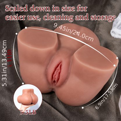 5.5LB Brandi Fair Realistic Female Torso Sex Doll - Tight Vaginal Anal Hip Male Masturbator with Realistic Ass Pocket Pussy, Entry-Level Adult Sex Toys for Men, Mini Butt Stroker with Lifelike Body Shape and Soft Skin Texture - Image 4