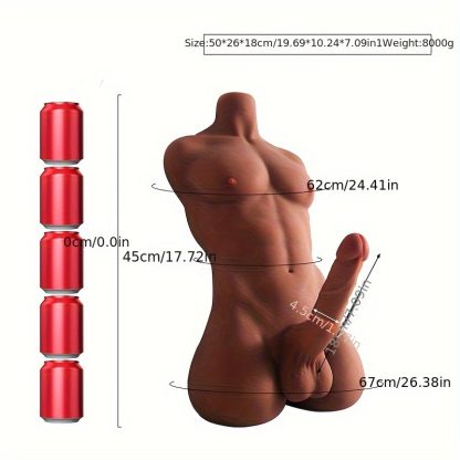 1 torso male sex toy with flexible dildo, realistic sex giant cock, male sex toy for female, tight anal hole sex toy for female homosexuals - Image 4
