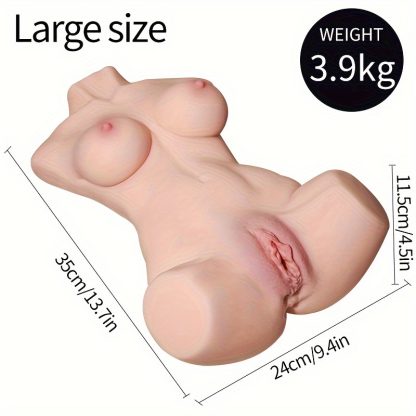 1pc Realistic Male Masturbator Sex Doll Torso - Big Boob, Realistic Vaginal and Anal, Pocket Size, Soft Skin, Lifelike Details, Erotic Sex Toy for Male Pleasure and Satisfaction - Image 4