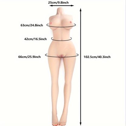 Lifelike Male Masturbator Doll - Soft Pink Huge Boobs, Tight Pockets Vagina and Ass, Adjustable Model Legs, Realistic Torso, Premium Sex Toy for Adult Men - Image 4