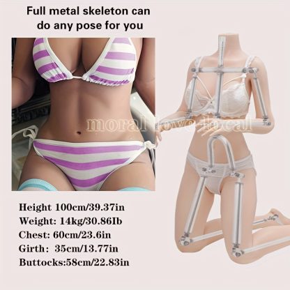 39.37 Inches Small Size Sex Doll TPE Male Big Boobs Sex Doll Female Torso Soft Skin Full Body Love Doll Masturbation Sex Doll Durable TPE Doll, Long Lasting Companion, Never Fading Color - Image 4