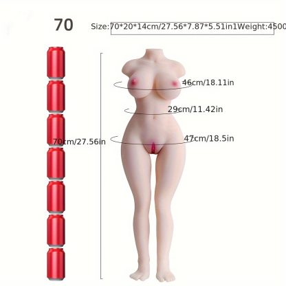 Realistic Sex Doll With Big Boobs & Lifelike Vagina - Waterproof, Latex-Free Tpe Male Masturbator For Anal Play - Image 3