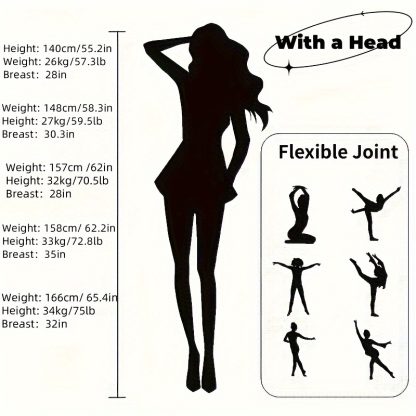 Full Body Sex Doll With Head, Male Masturbator Simulation Adult Doll, Joints Can Be Bended, Can Be Randomly Swing PostureMasturbator Erotic Sex Toy Sex Torso With Big Boob Realistic Vaginal And Anal For Male As Halloween Chrismas Gift - Image 5