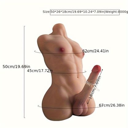 1 torso male sex toy with flexible dildo, realistic sex giant cock, male sex toy for female, tight anal hole sex toy for female homosexuals - Image 3