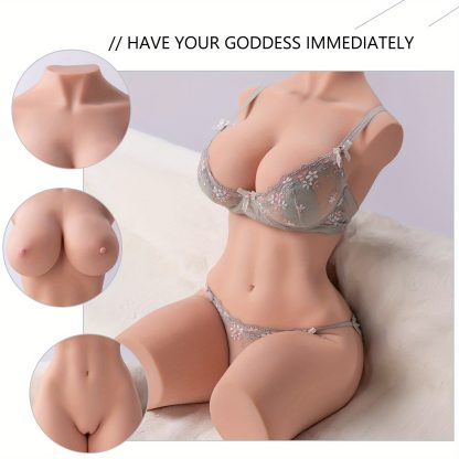 Sex Doll for Men Male Masturbator, 3 in 1 Scaled-Down Female Torso Realistic Pocket Pussy with Big Boobs Tight Vaginal & Anal, Life-Sized 3D Love Doll Adult Sex Toy for Men Masturbation Orgasm - Image 2