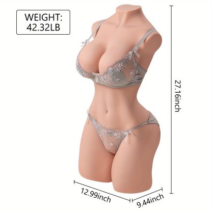 Sex Doll for Men Male Masturbator, 3 in 1 Scaled-Down Female Torso Realistic Pocket Pussy with Big Boobs Tight Vaginal & Anal, Life-Sized 3D Love Doll Adult Sex Toy for Men Masturbation Orgasm - Image 9