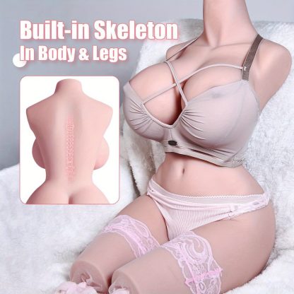 Sex Doll for Men 38LB Adult Sex Toys Mini Scale-Down Size Dual Channel Realistic Pussy Anal Toy Fake Vagina Built-in Skeleton Love Dolls for Male Female Couple Play - Image 5