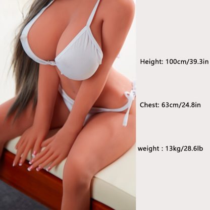 Irresistible 39.37inch Sex Doll - A Seductive 28.66LB TPE Fantasy with Lifelike Curves and Sensual Features. This Busty, Waterproof Adult Toy Stands and Poses with Ease, Offering Ultimate Vaginal & Anal Pleasure. Complete with Exclusive Gifts for an Unforg - Image 4