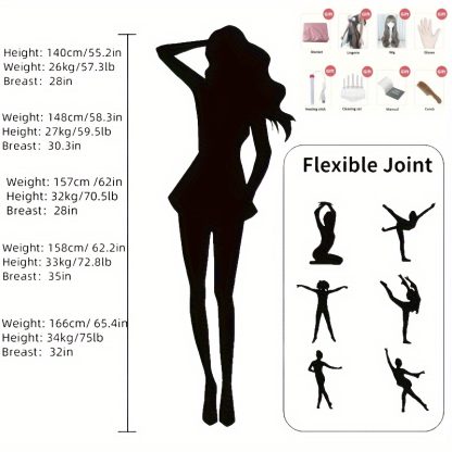 Full Body Sex Doll With Head, Male Masturbator Simulation Adult Doll, Joints Can Be Bended, Can Be Randomly Swing Erotic Sex Toy Sex Torso With Big Boob Realistic Vaginal And Anal For Male As Halloween Chrismas Gift, Excluding Clothing - Image 6