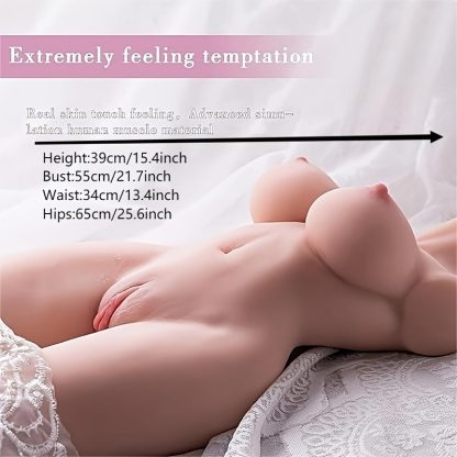 3 In 1 Pocket Pussy Ass Male Masturbator Toys, 10.8LB Mini Realistic Half Body Sex Doll, Handhold Lifelike Sex Toy With Realistic Silicone Boobs Vaginal & Anal Sex - Image 4