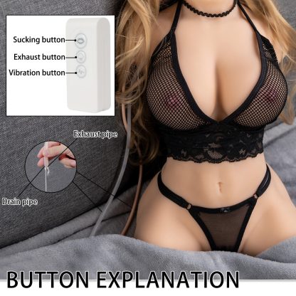 Martina-41cm/16.1in Torso Sex Doll  With Automatic Sucking Vagina - Image 8
