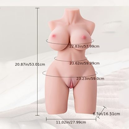 9LB Realistic Sex Doll Torso - Lifelike Big Butt Pussy Ass Silicone Anal with Realistic Vaginal Breast, Soft Boobs, and Pocket Pussy for Adults - Ideal for Discreet Male Masturbation and Intimate Play - Image 6