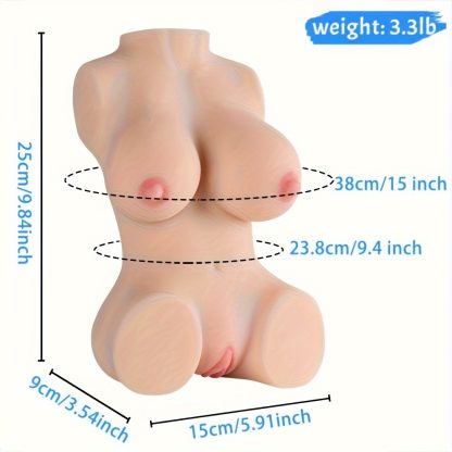 3.3 Pounds Male Masturbator With Vaginal And Anal Sex Doll Pocket Cat Butt Lifelike Masturbator Bubble Butt Stroker Male Sex Toy Lifelike Sex Doll Adult Toy Male Orgasm - Image 4
