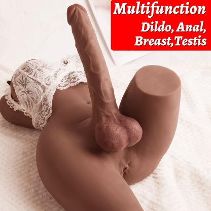 20.2lbu002F9.1kg Shemale Sex Doll Torso Realistic Dildo Breasts and Anal Lifelike Transsexual Love Dolls Hugh Penis Silicone Breast Anal Testicles Unisex Masturbator for Men Women Gay Couple Adult Sex Toys Male Masturbation - Image 5