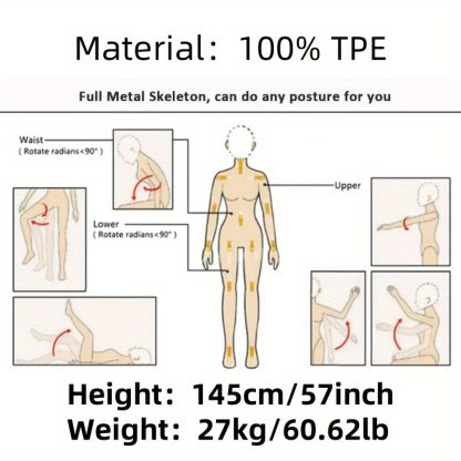 Sex Dolls TPE Full Size Body Adult Women's Body Realistic 1:1 Vagina Anus Sex Dolls Full Body Lifelike Adult Male Masturbation Silicone Love Doll - Image 4