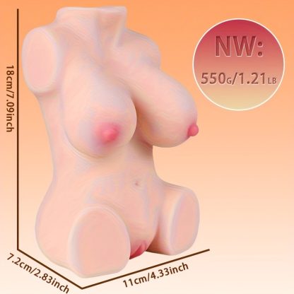Realistic Female Torso Adult Sex Toy - Pocket Yoni Silicone Doll with Detailed Vagina and Anus, Realistic Female Torso for Male Masturbation, Waterproof, Non-Latex, No Battery Required, TPE Material - Image 4