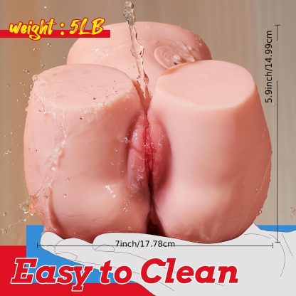 Realistic 3D Pocket Pussy Vibrating Sex Doll - 10 Vibration Modes, Grainy Skin, Hands-Free Masturbator for Men Masturbation - Lifelike Sex Toy with Automatic Function - Image 5