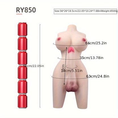 Realistic Torso Gender Doll with Strap-On Personal massager -, Non-Latex TPE Material for Anal & Breast Play - Perfect for Same-gender loving, Homosexual, and Gender diverse Couples - Image 3