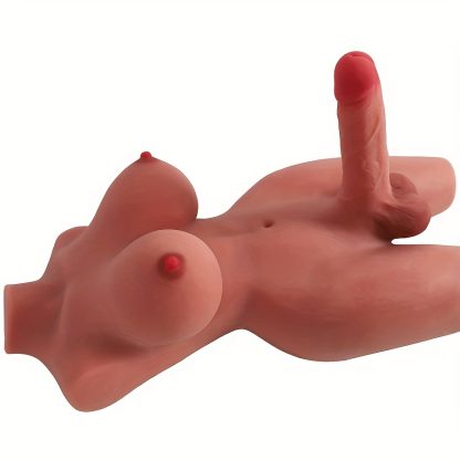 20lb Realistic Shemale Sex Doll Torso - Lifelike Unisex Masturbator with Realistic Dildo Breasts and Anal, Brown Ladyboy Sex Toy for Men and Women - Soft Skin, Flexible Body, and Realistic Curves - Image 9