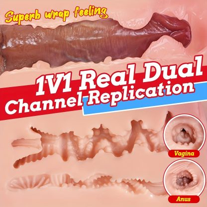 Realistic 3D Pocket Pussy Vibrating Sex Doll - 10 Vibration Modes, Grainy Skin, Hands-Free Masturbator for Men Masturbation - Lifelike Sex Toy with Automatic Function - Image 6