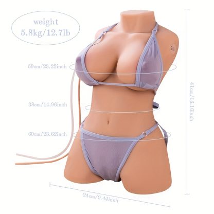 1pcu002F10LB Vibrating Sex Dolls Male Masturbator, Pocket Pussy Stroker Adult Sex Toys For Men Orgasm - 3D Realistic Female Torso Love Doll With Lifelike Sexy Butt Boobs Vagina Anal - Image 4