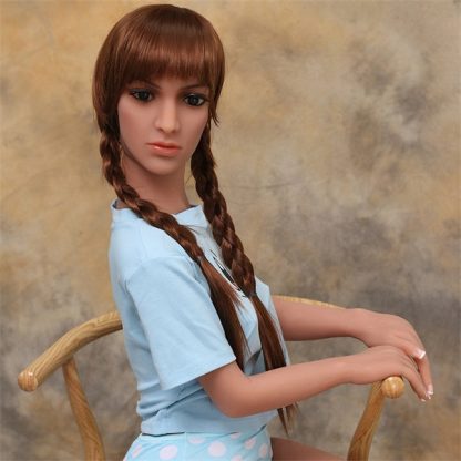 Stacy - 4ft7(140cm)  Pretty TPE Sex Doll With Long Twist Braids - Image 19
